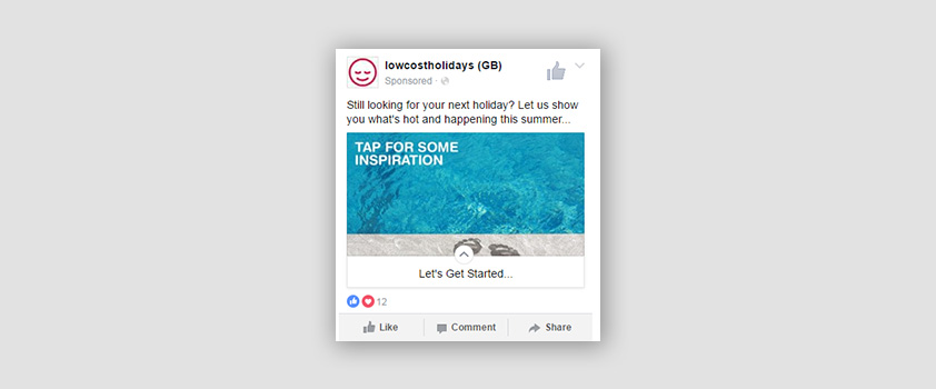 low cost holidays on facebook