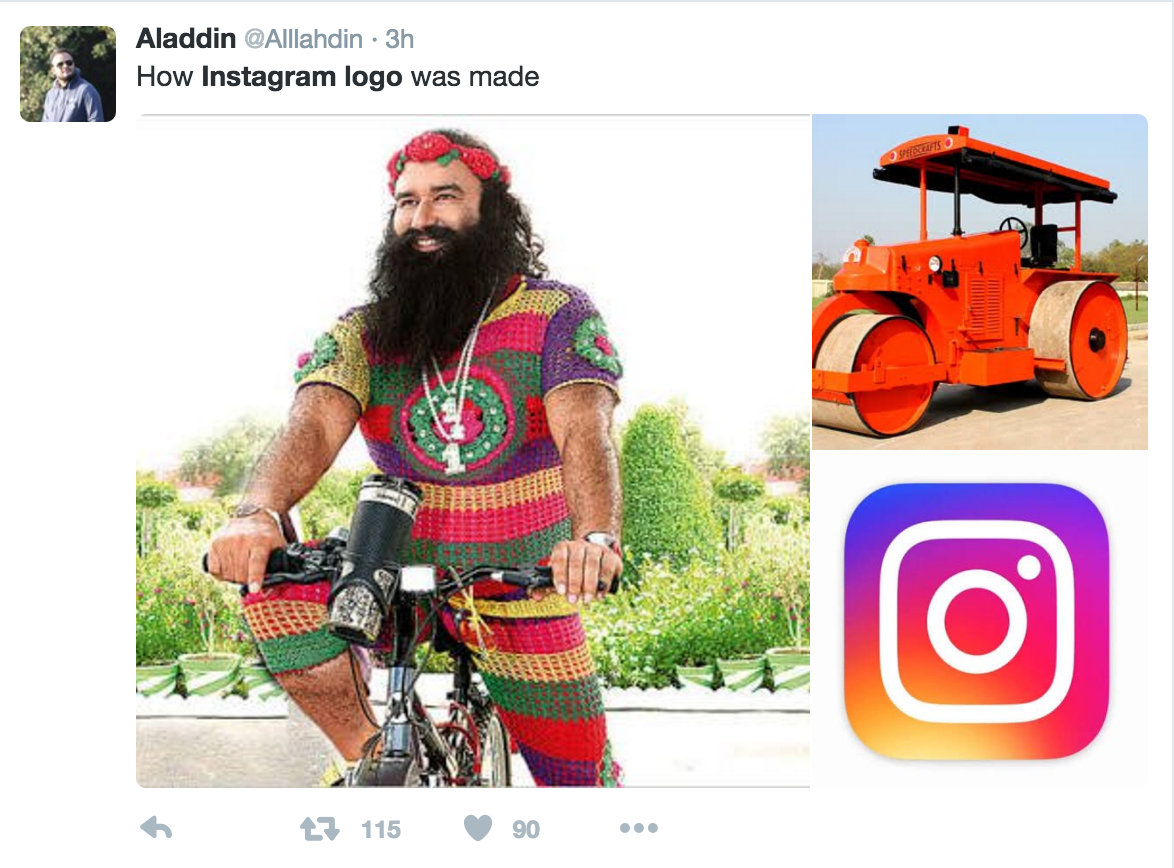 instagram logo twitter reaction