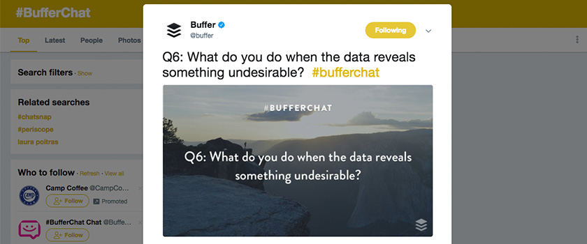 Buffer Chat on Twitter